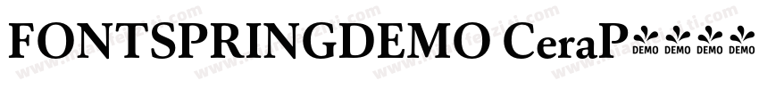 FONTSPRINGDEMO CeraP字体转换